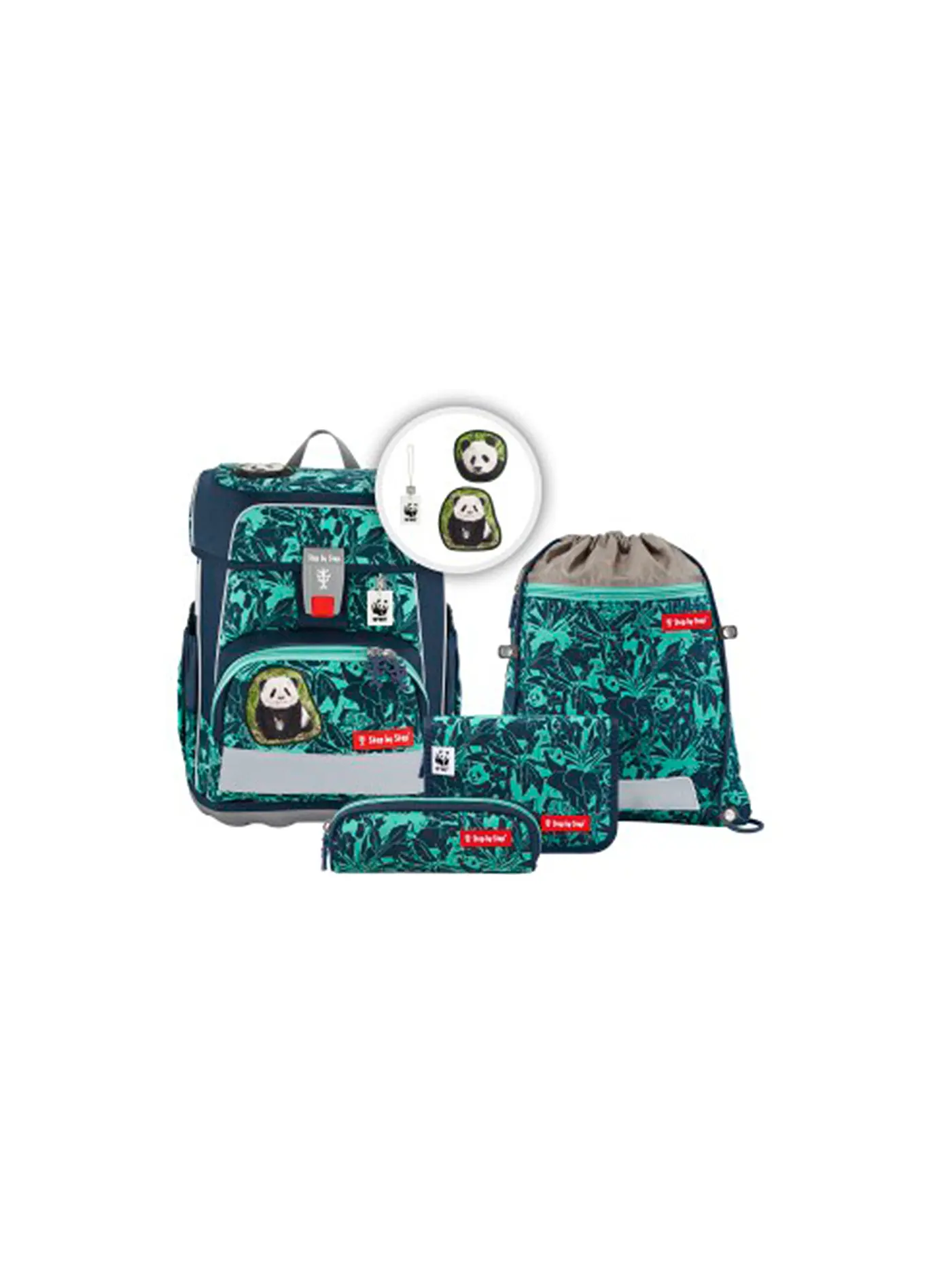 STEP BY STEP | Schultaschen Set 5tlg CLOUD Little Panda | 